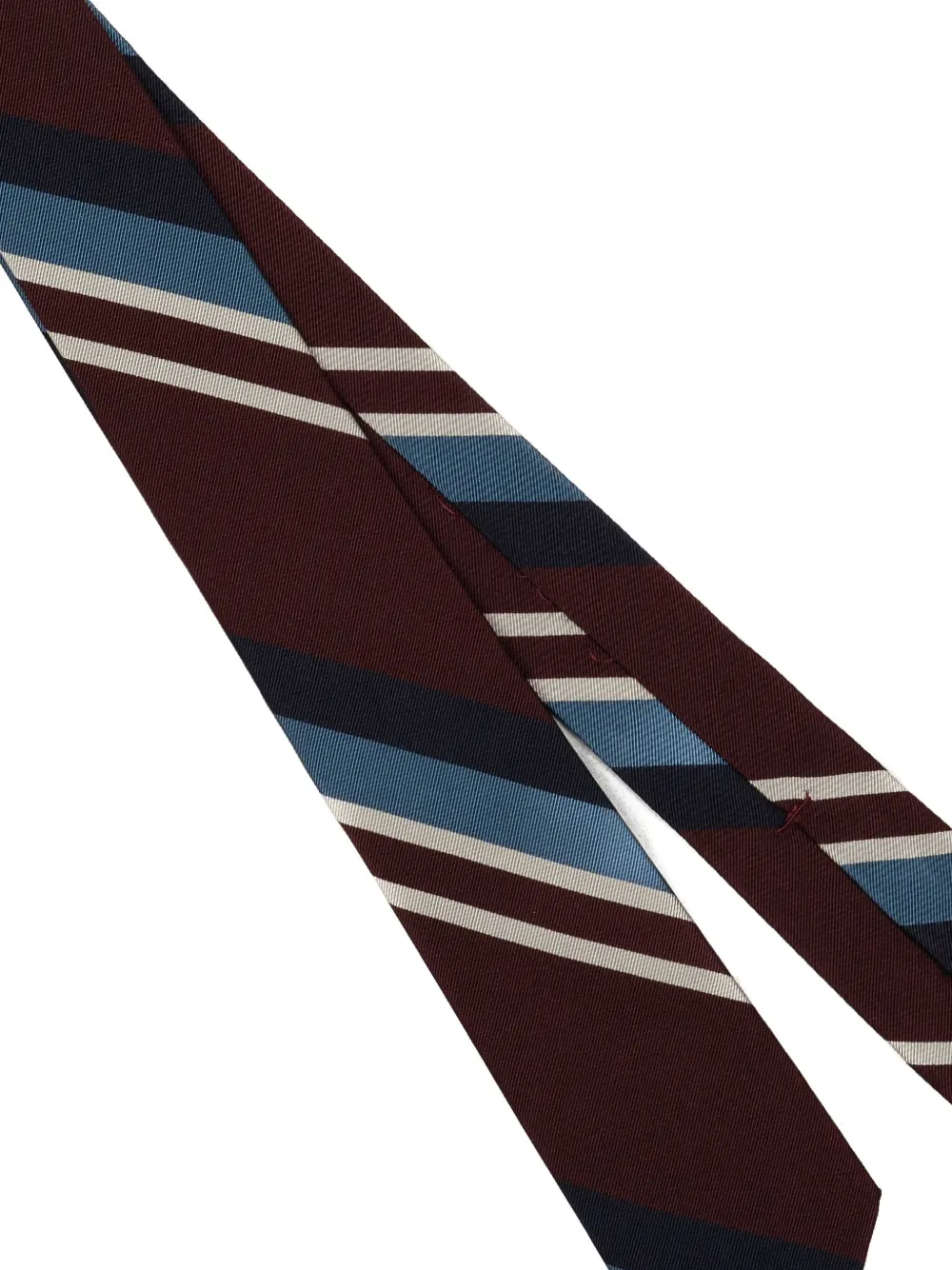 F.MARINO striped silk tie Rood