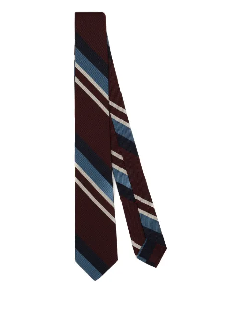 F.MARINO striped silk tie