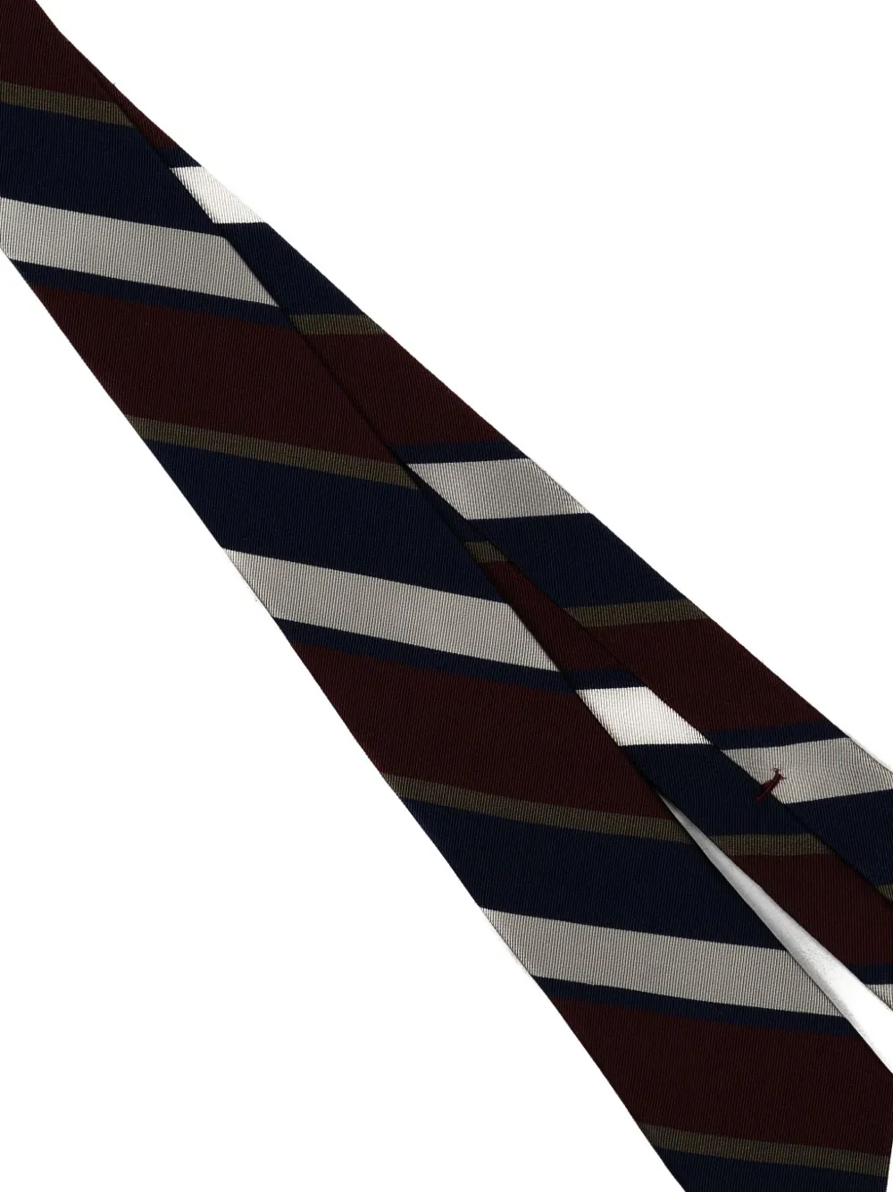 F.MARINO striped silk tie Blauw