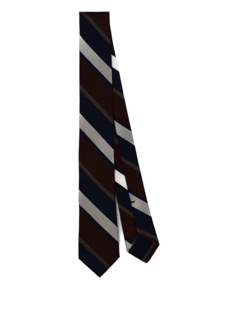 F.MARINO striped silk tie