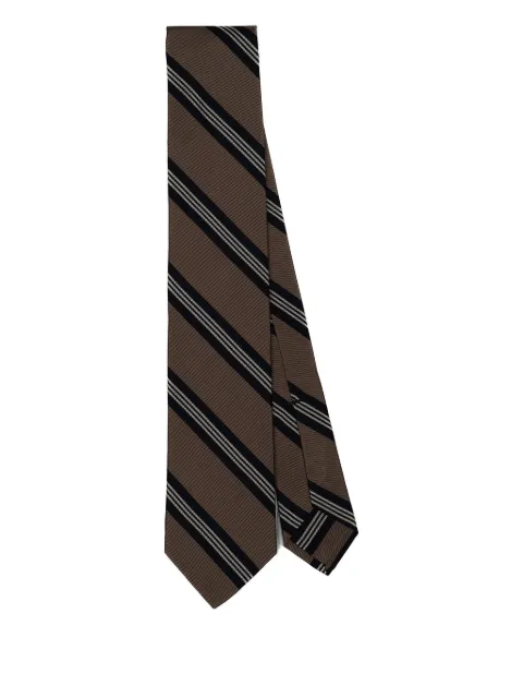 F.MARINO striped silk tie