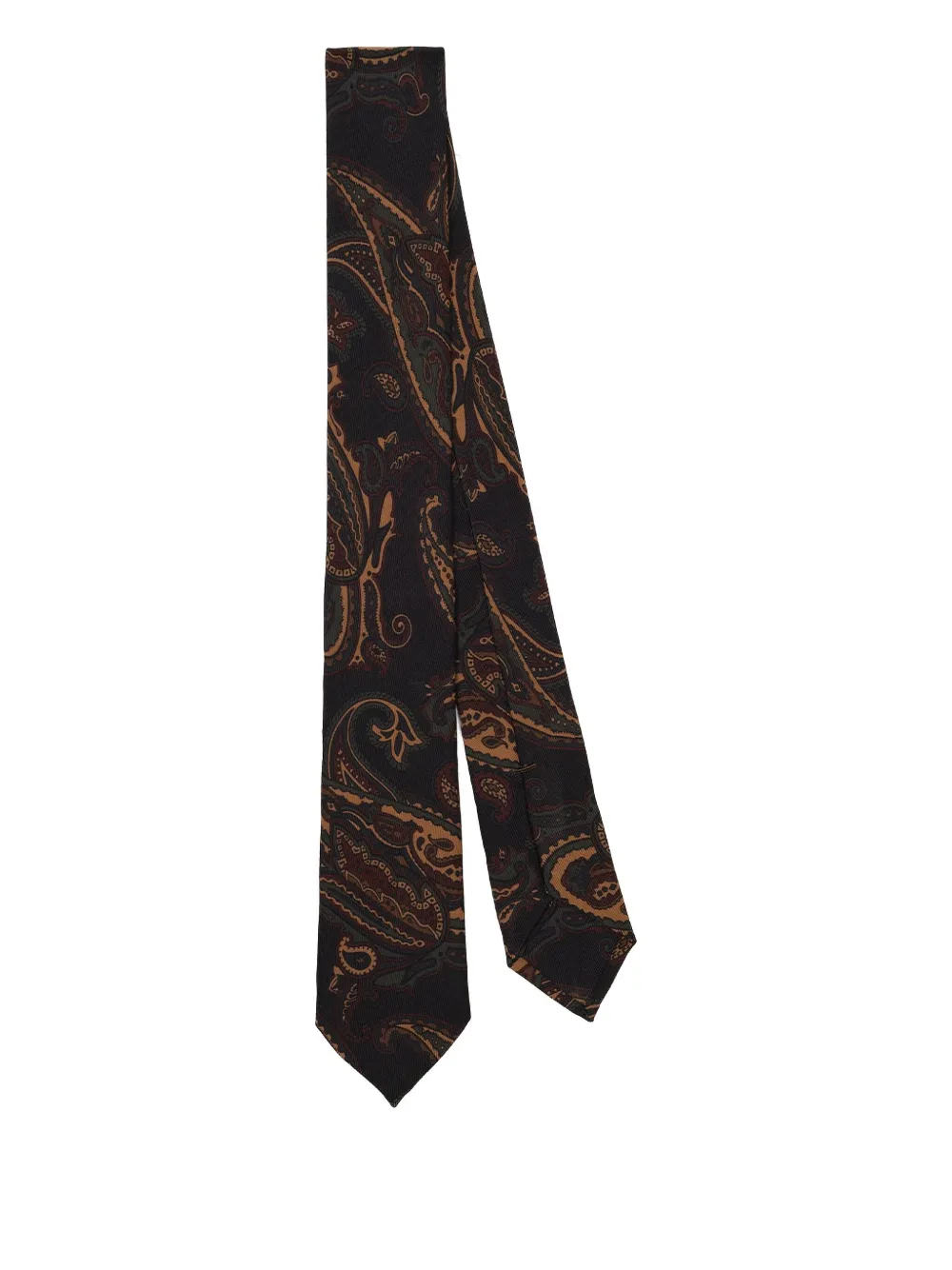 F.MARINO paisley-print silk tie Bruin