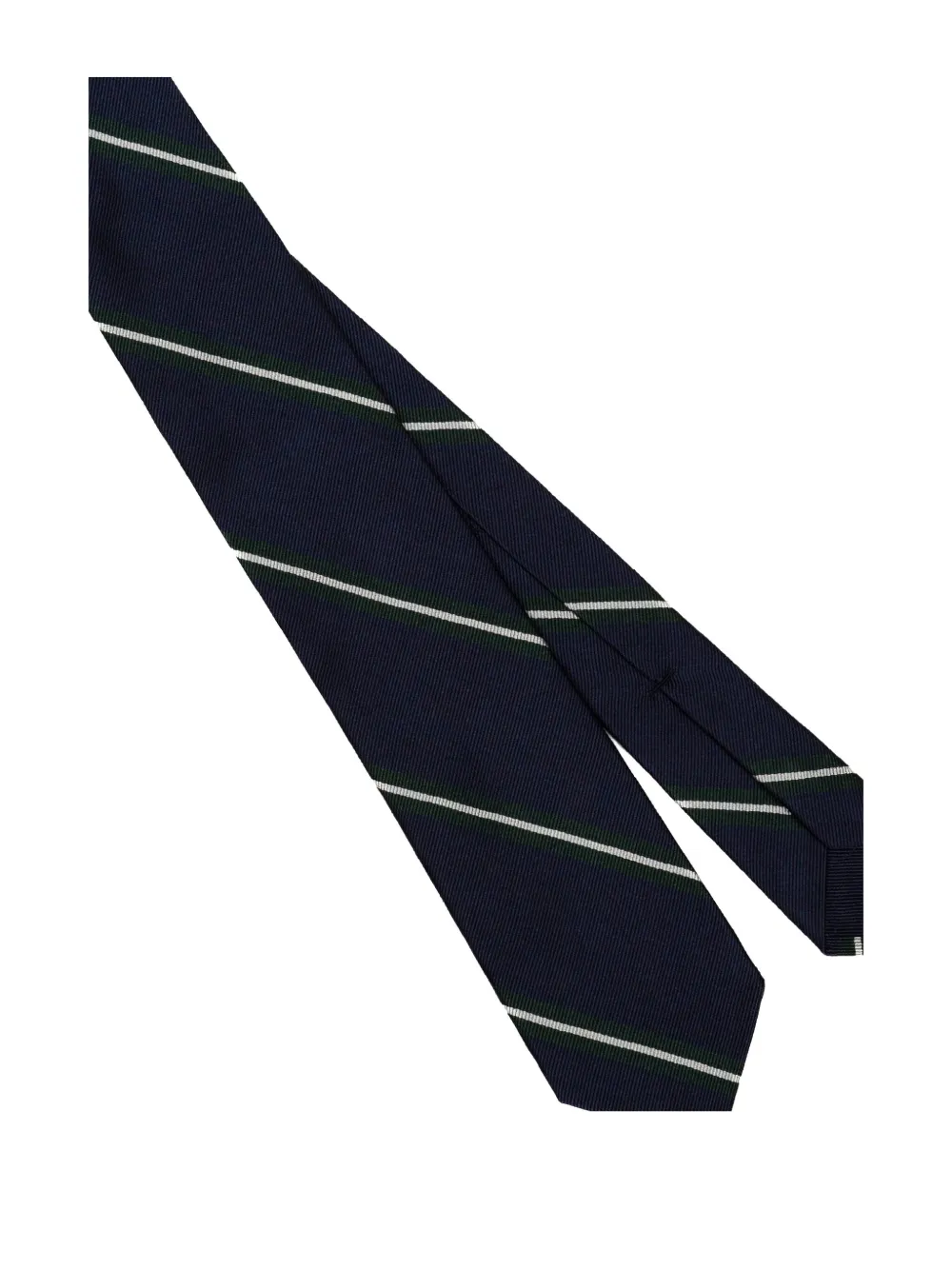 F.MARINO striped silk tie Blauw