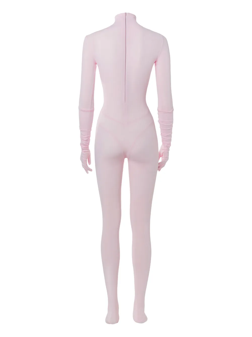 Lika High-neck Gloved Bodysuit In Pink