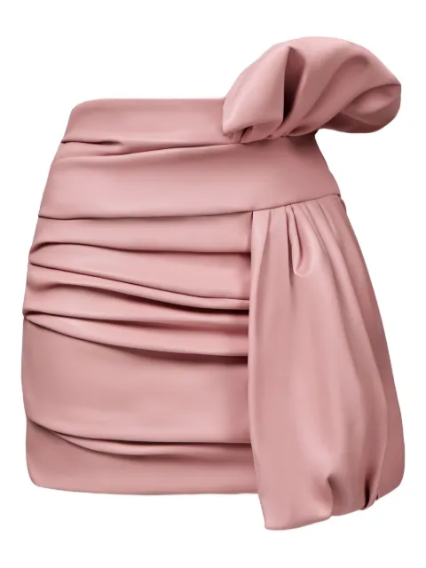 Lika bow-detail draped mini skirt