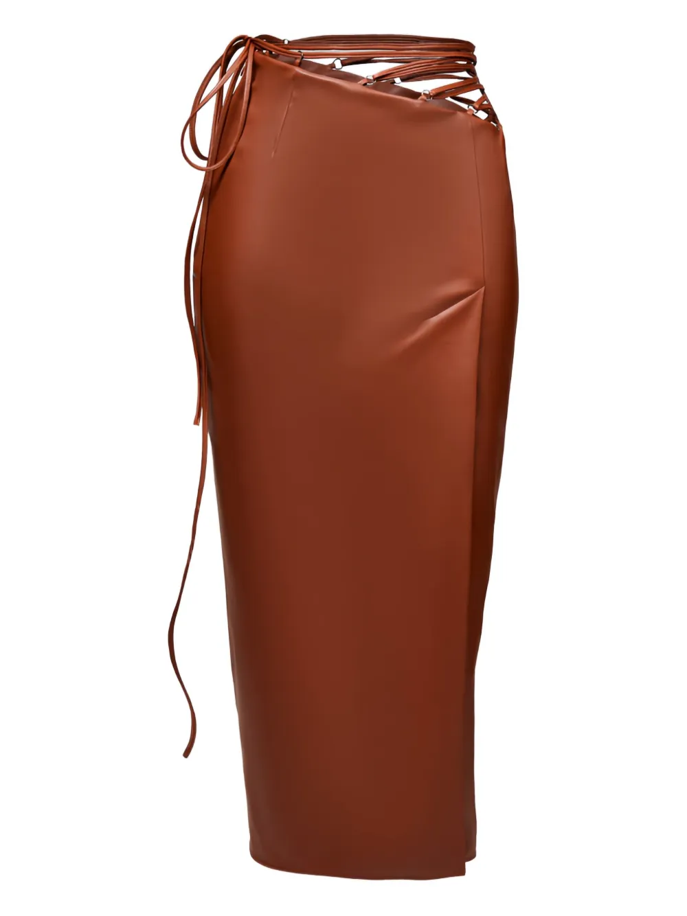 Lika lace-up midi skirt | Brown | Image 1