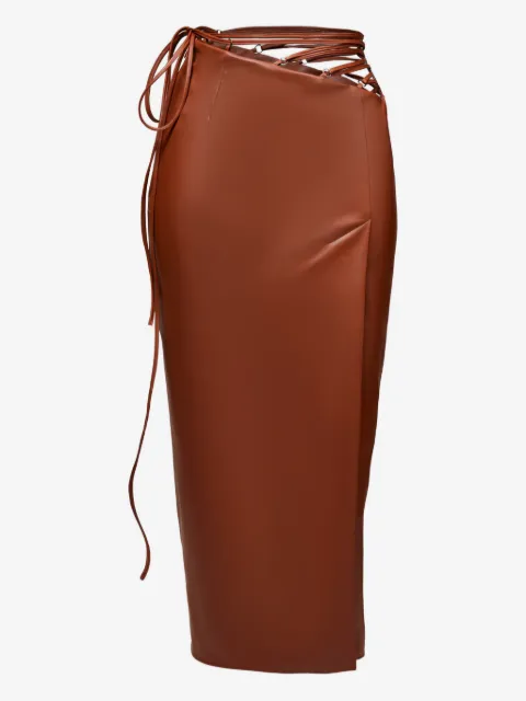 Lika lace-up midi skirt