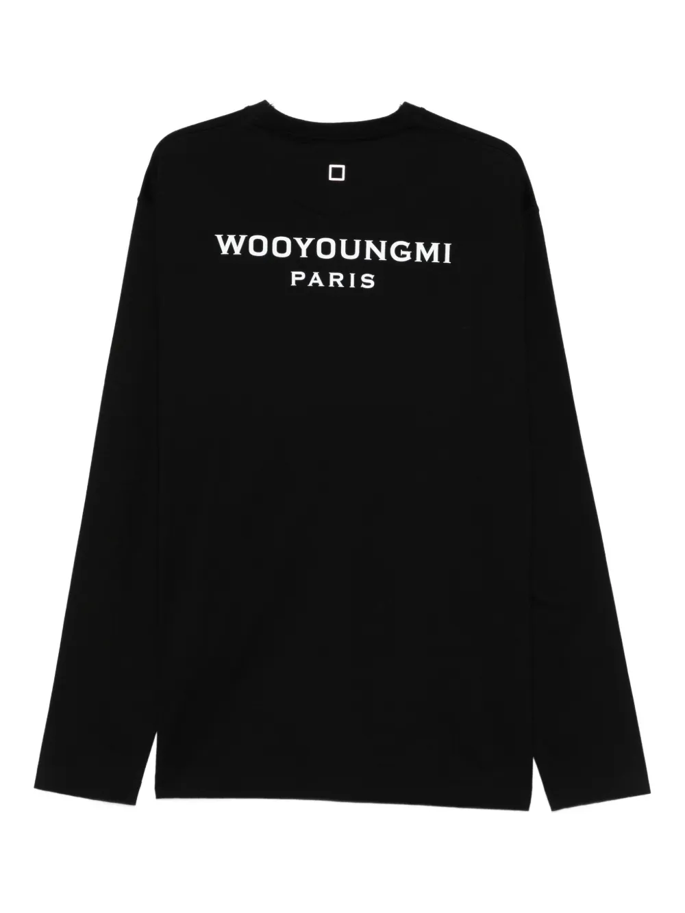 Wooyoungmi logo-print long-sleeve T-shirt - Zwart