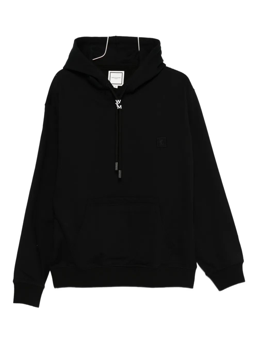 embroidered-logo drawstring hoodie