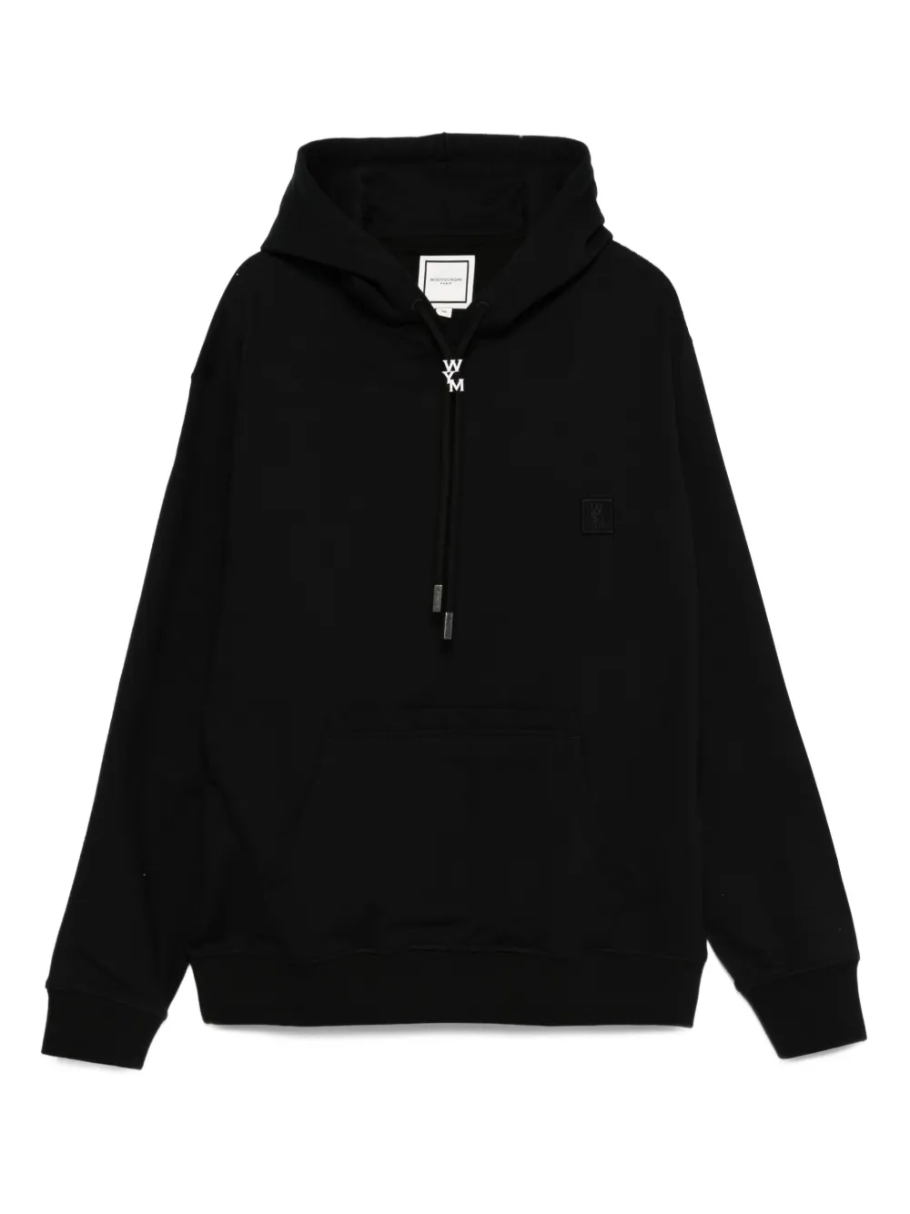 embroidered-logo drawstring hoodie