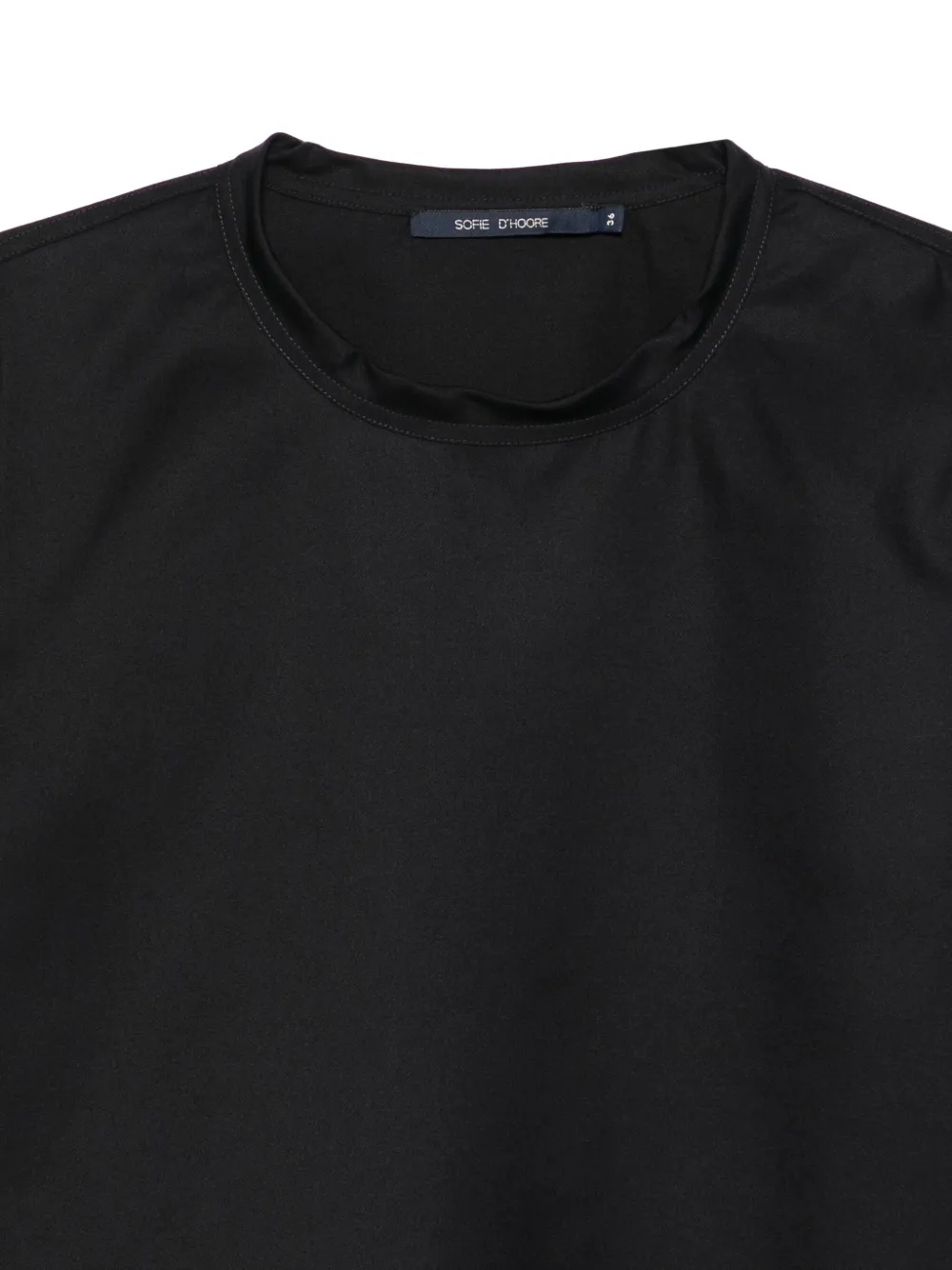 Sofie D'hoore Round-neck Long-sleeve Blouse In Black
