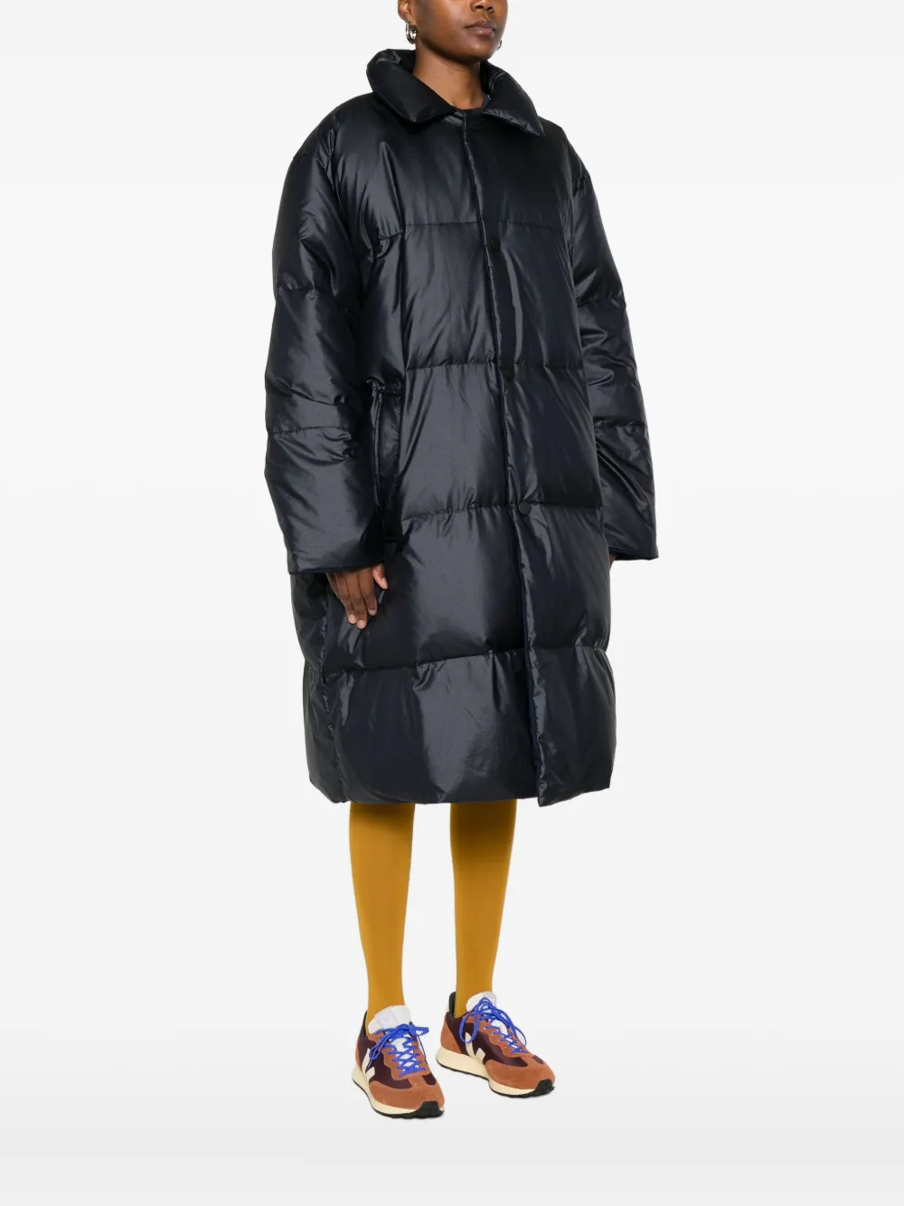 Sofie D'hoore Quilted Button Coat In Black