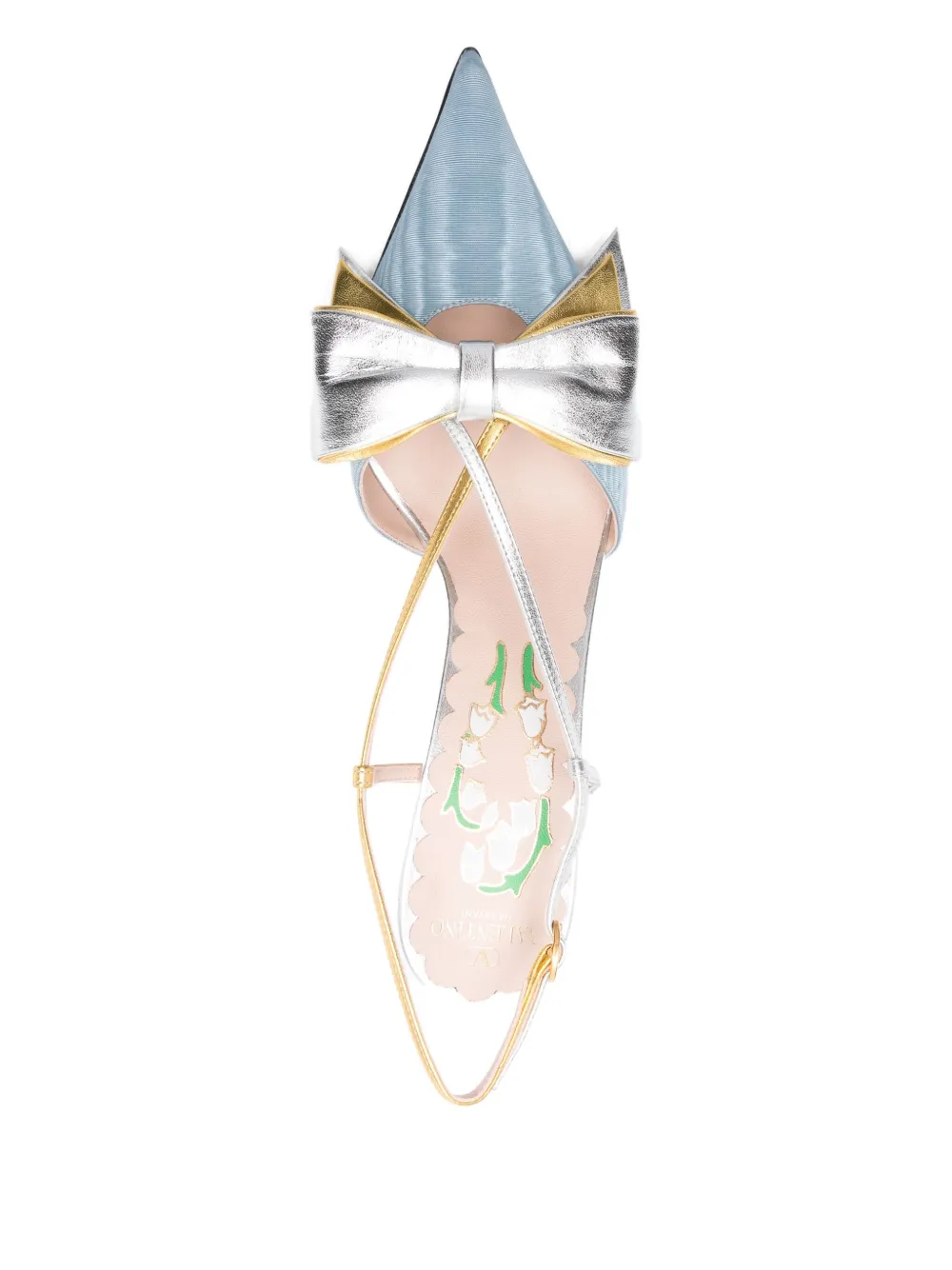 Valentino Garavani 90mm slingback pumps verfraaid met strik Blauw