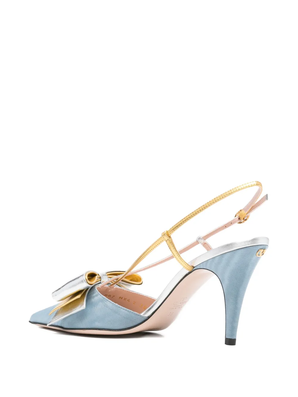 Valentino Garavani 90mm slingback pumps verfraaid met strik Blauw