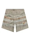John Elliott mesh planetary-print shorts - Beige