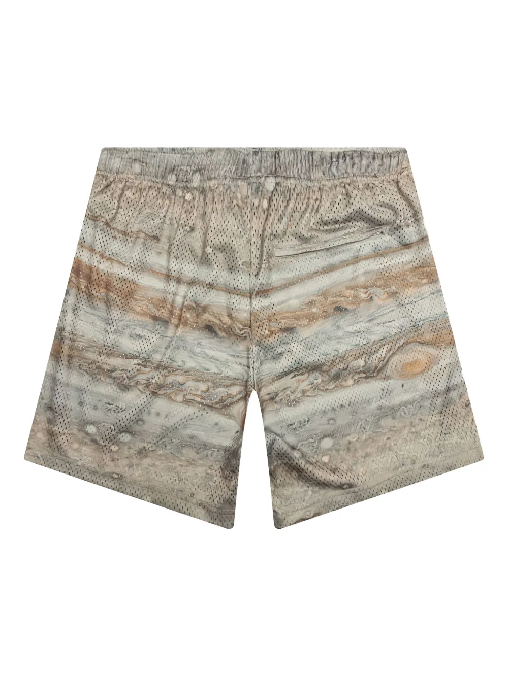 John Elliott Mesh shorts met print Beige