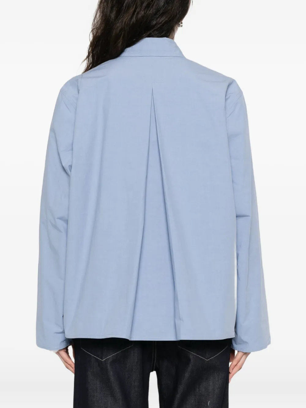 Sofie D'hoore Breton blouse met klokmouwen en knopen Blauw