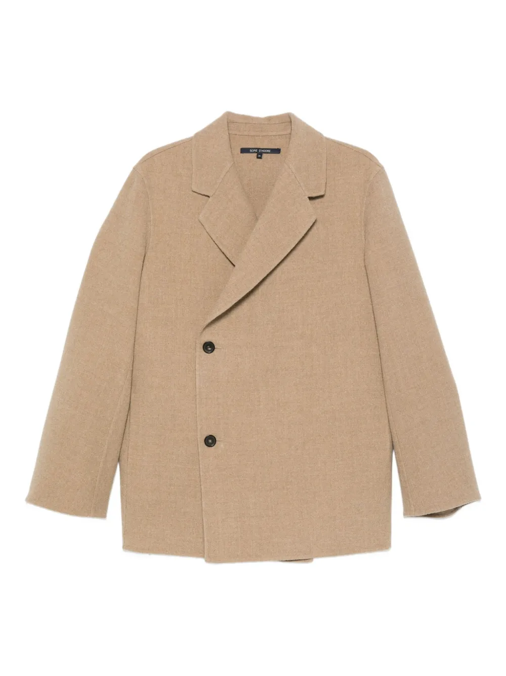 Sofie D'hoore Correggio wollen jas met dubbele rij knopen Beige