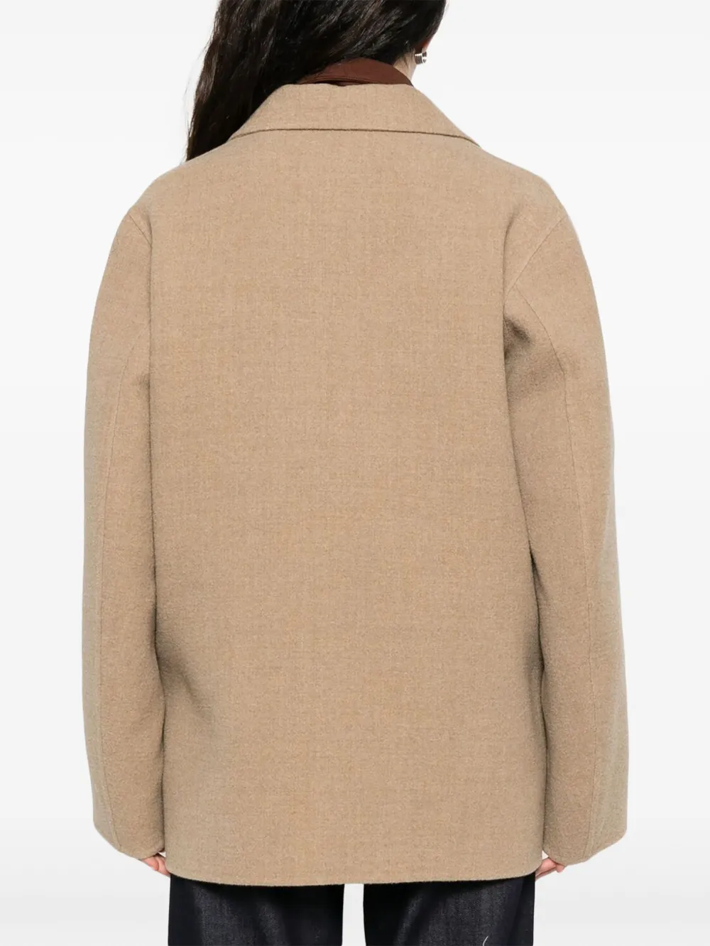 Sofie D'hoore Correggio wollen jas met dubbele rij knopen Beige