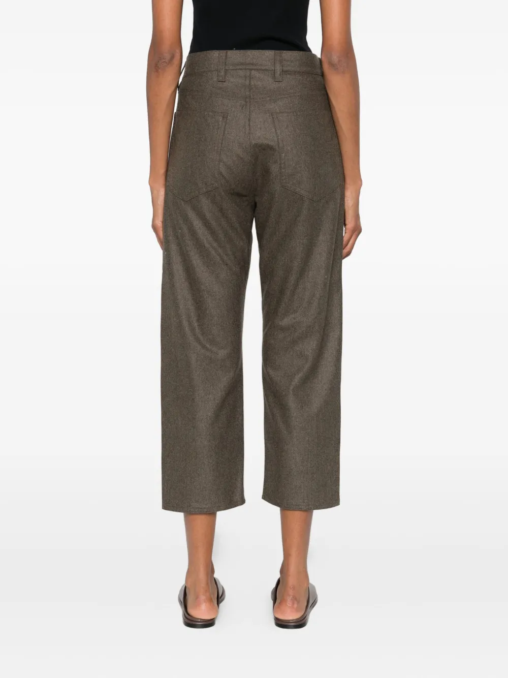 Sofie D'hoore Wollen cropped broek Bruin