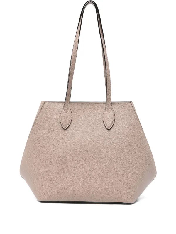 Valextra Leather Tote Bag Neutrals FARFETCH IN