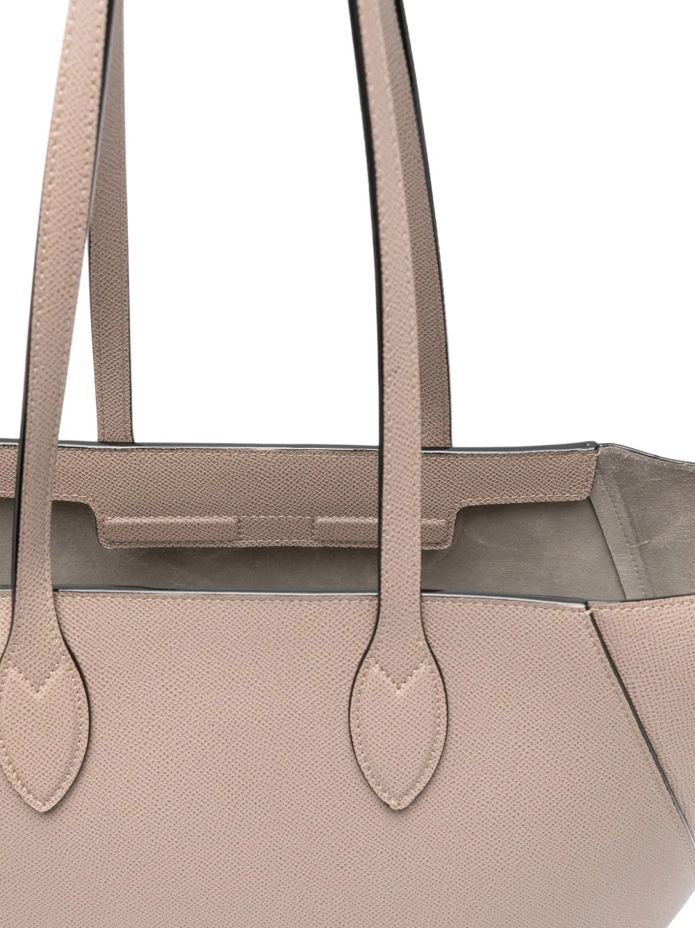 Valextra Leren shopper Beige