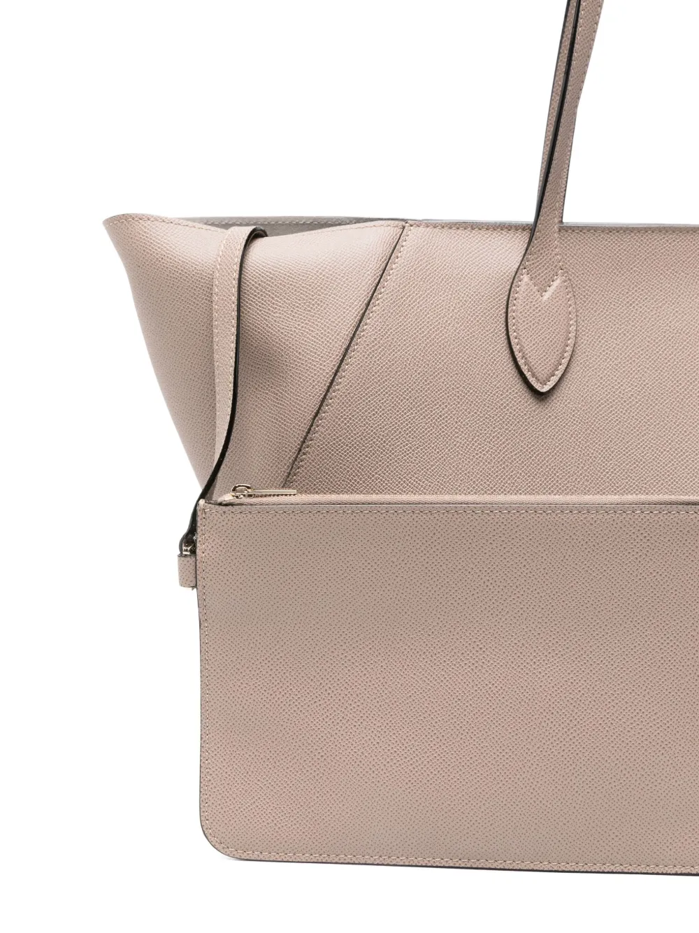 Valextra Leren shopper Beige