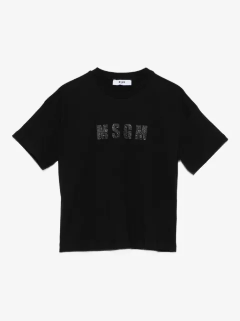 MSGM Kids logo-print cotton T-shirt