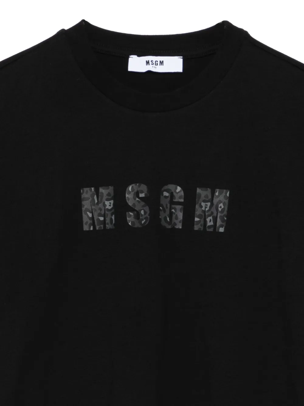MSGM Kids logo-print cotton T-shirt Zwart