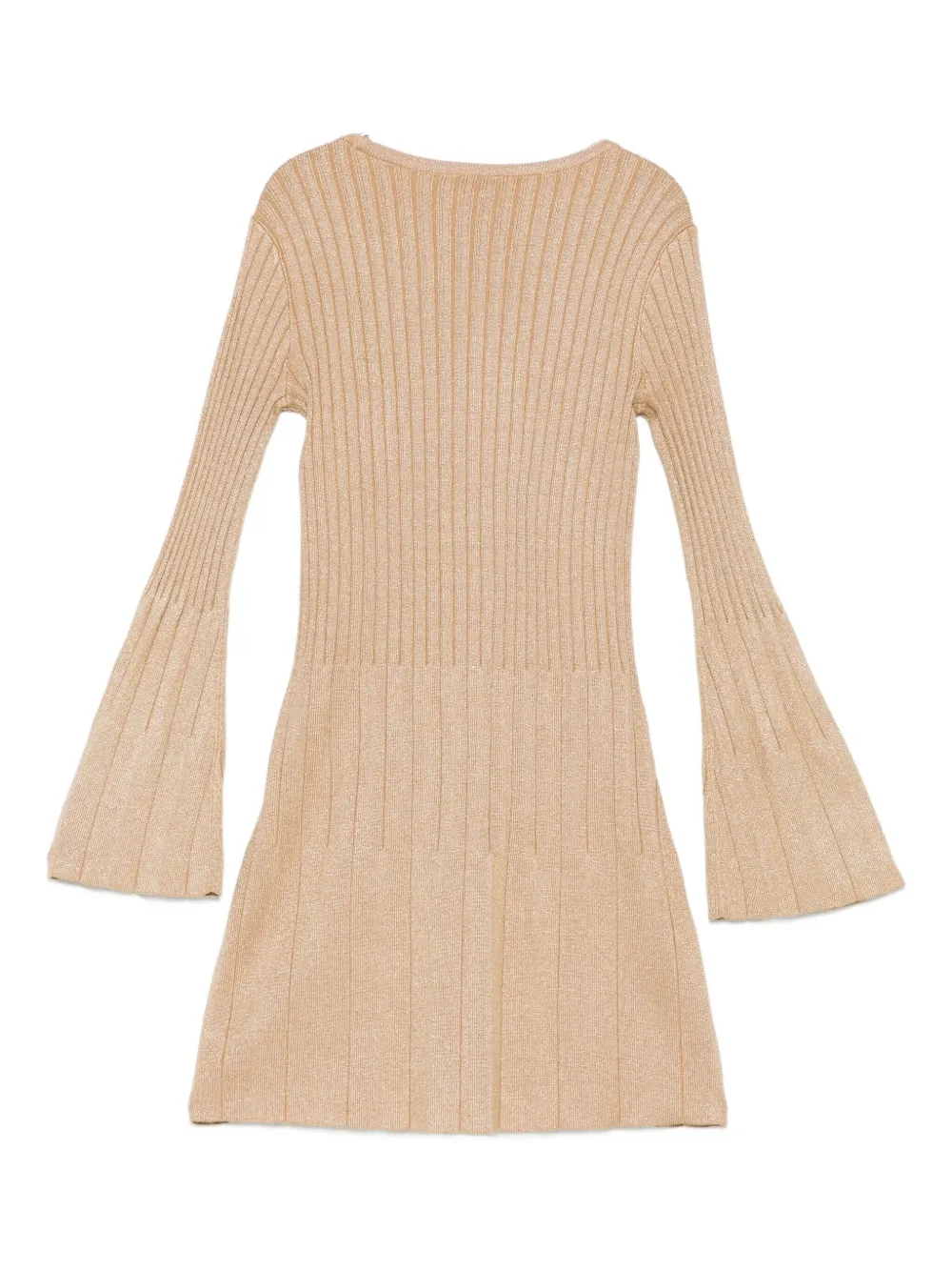 TWINSET Kids pleated bell-sleeve dress Beige