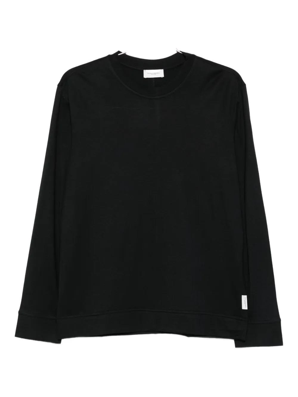 Paolo Pecora Long-sleeve Modal T-shirt In Black