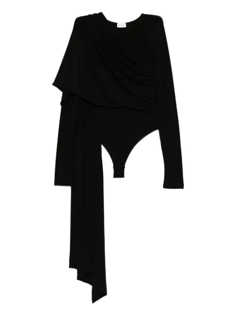 THE ANDAMANE draped asymmetric bodysuit