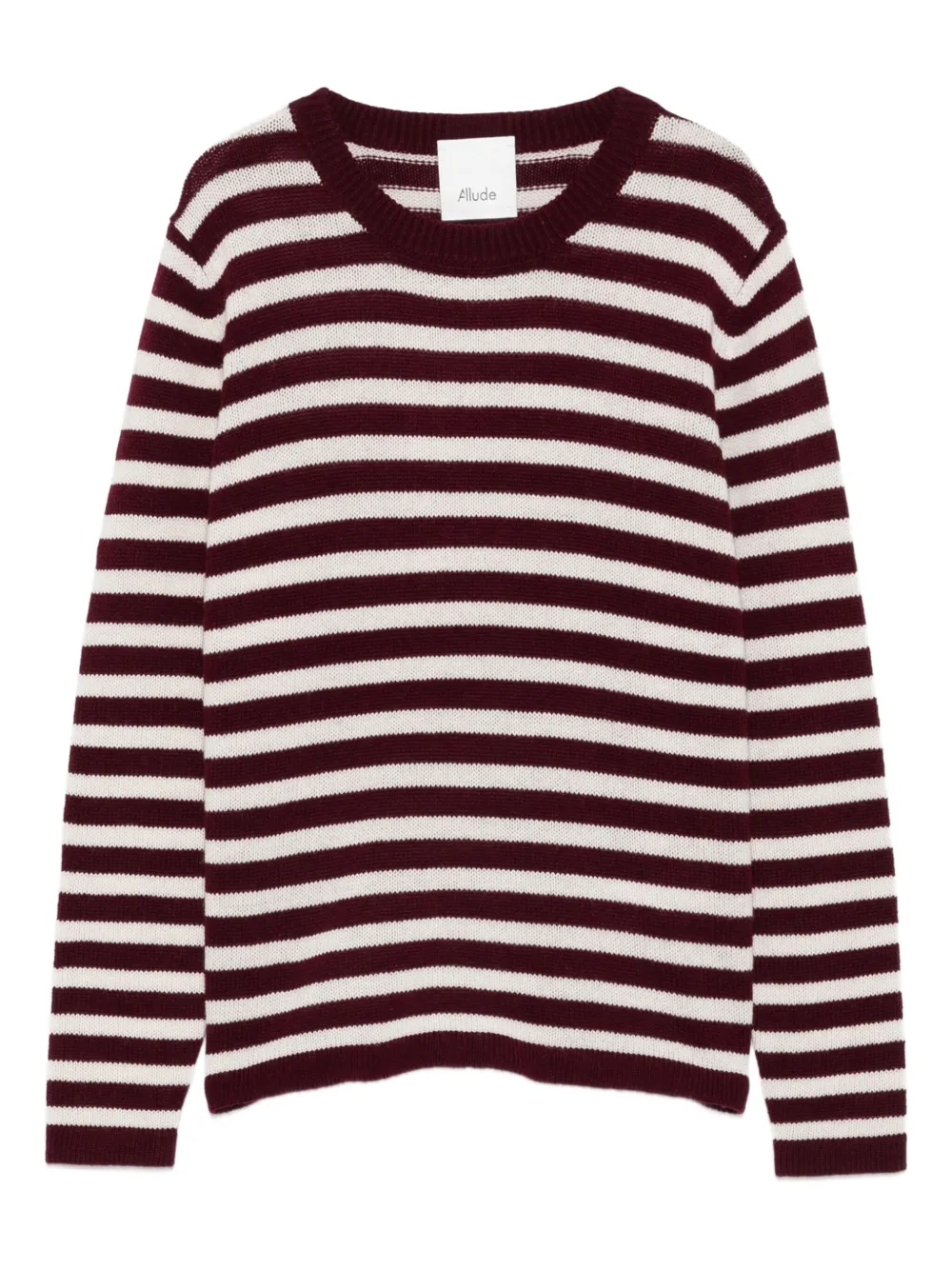 Allude Gestreepte trui Beige