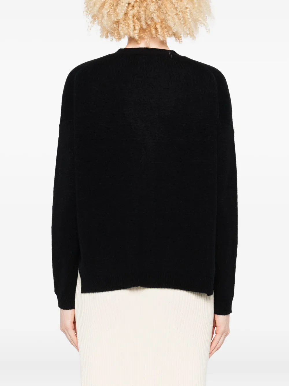 Allude button-front cashmere cardigan Zwart