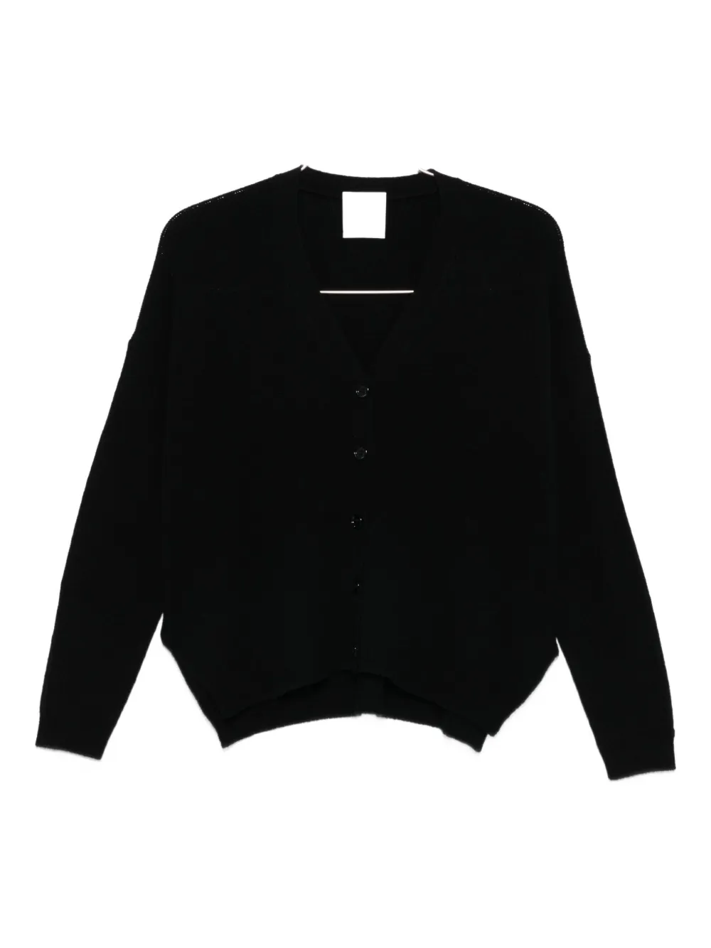 Allude Button-front Cashmere Cardigan In Black