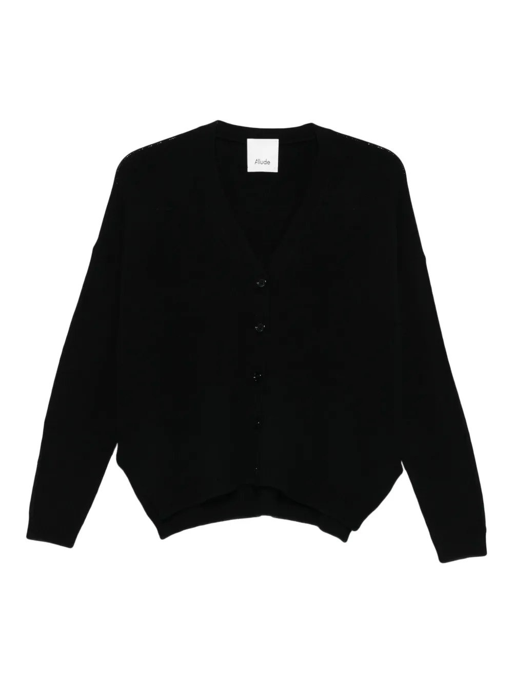 Allude button-front cashmere cardigan Zwart
