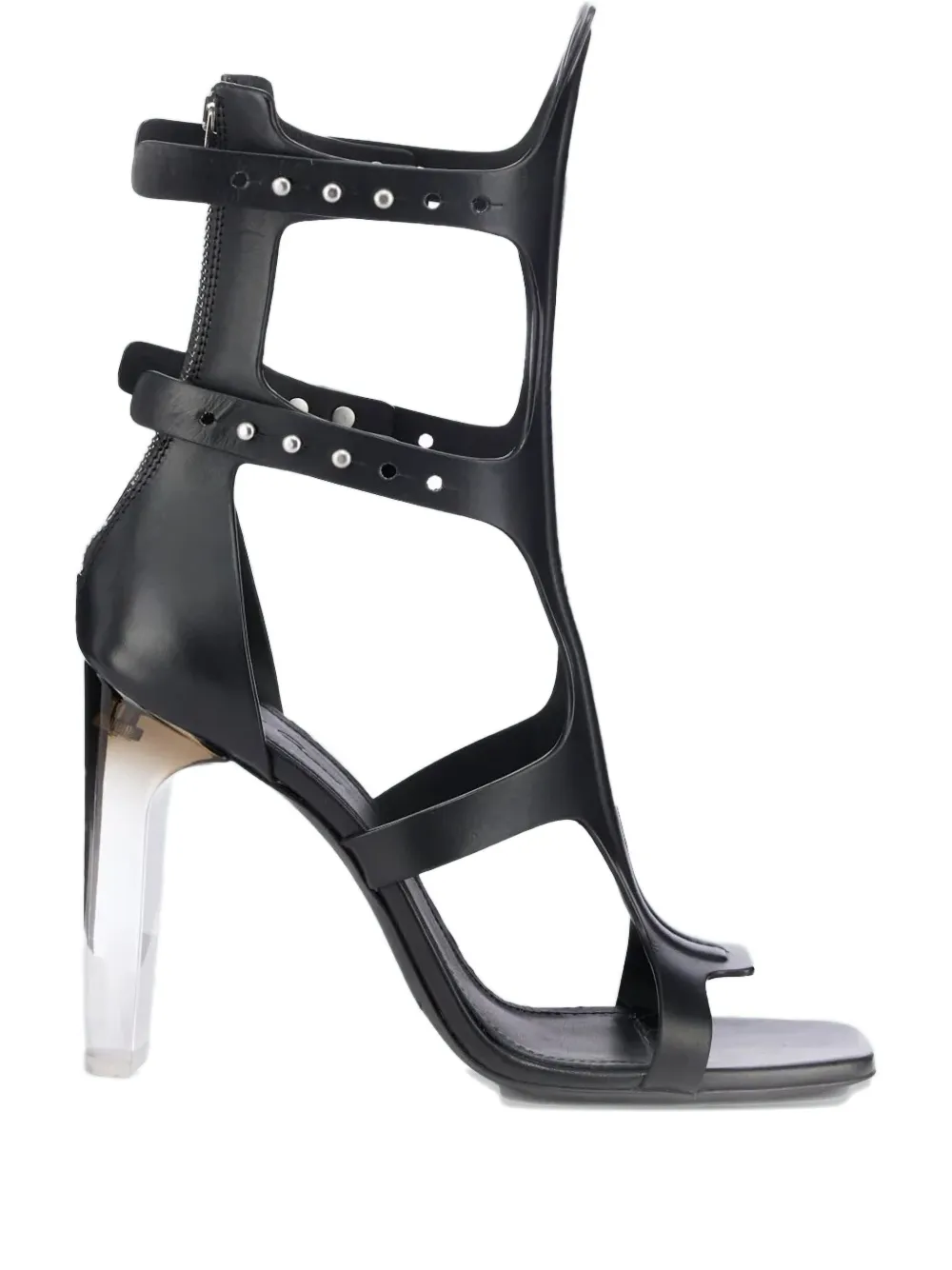 Rick Owens 110 mm Spartans leren pumps met ritssluiting _990D BLACK