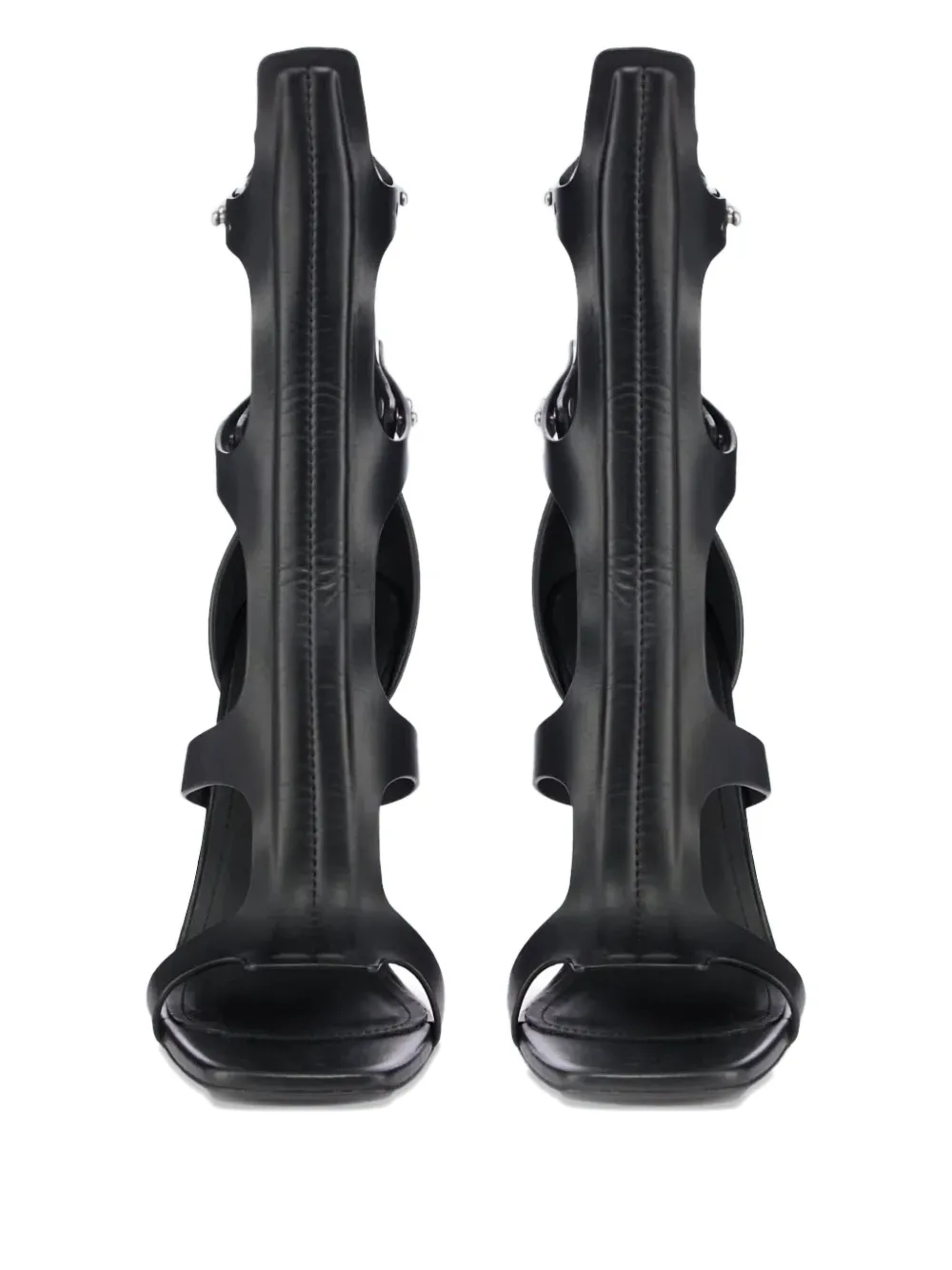 Rick Owens 110 mm Spartans leren pumps met ritssluiting _990D BLACK