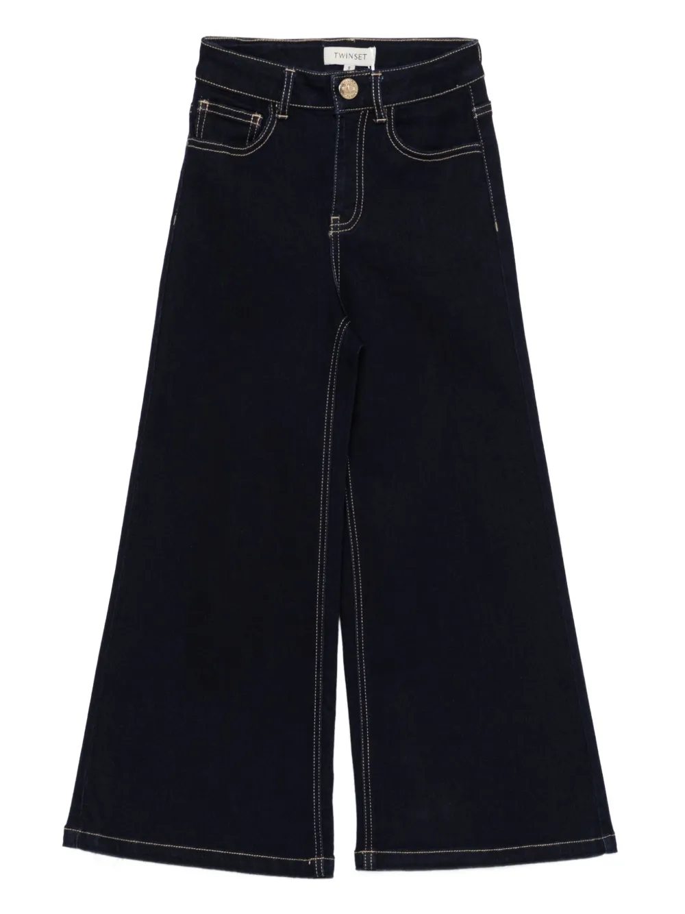 TWINSET Kids wide-leg jeans Blauw