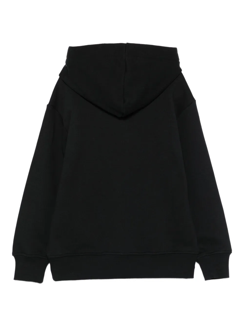 MSGM Kids logo-print hooded top Zwart
