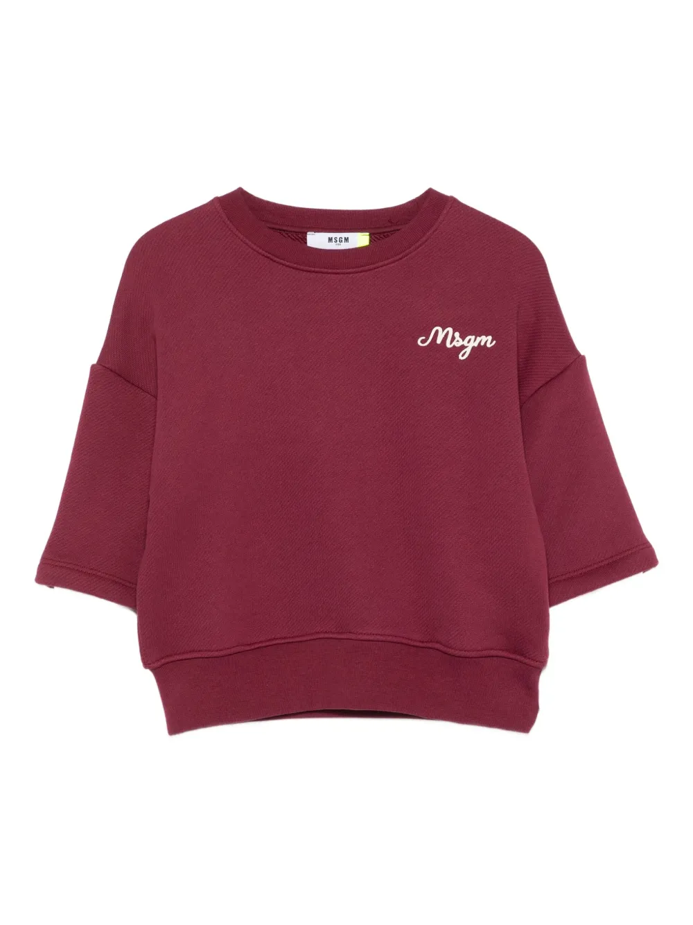 MSGM Kids layered logo sweatshirt Rood