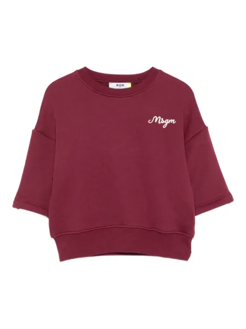 MSGM Kids layered logo sweatshirt