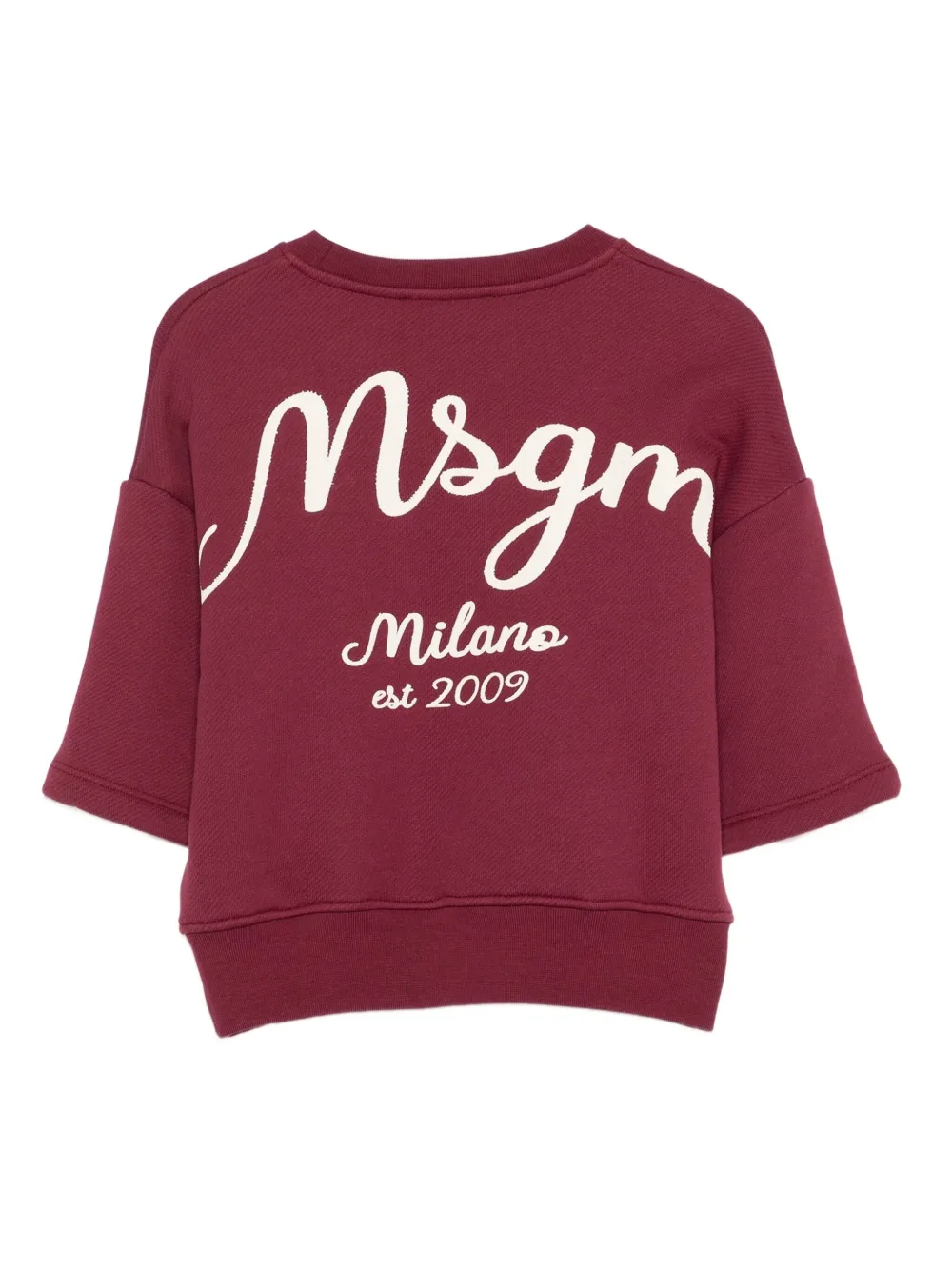 MSGM Kids layered logo sweatshirt Rood