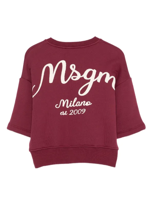 MSGM Kids レイヤード スウェットシャツ | レッド | FARFETCH JP