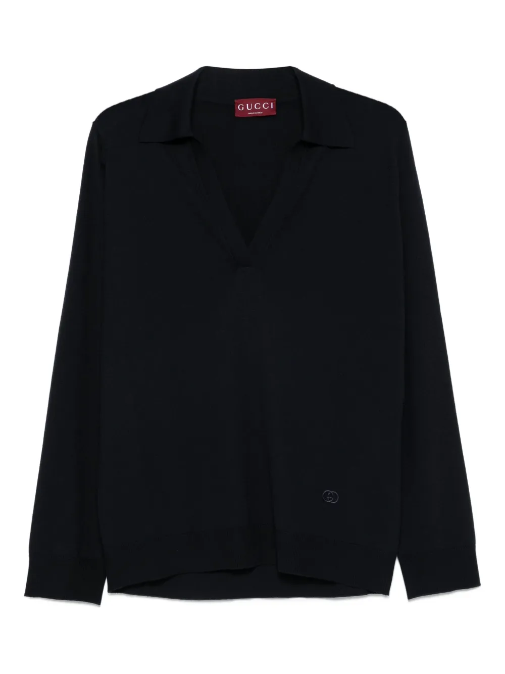 polo-neck logo top