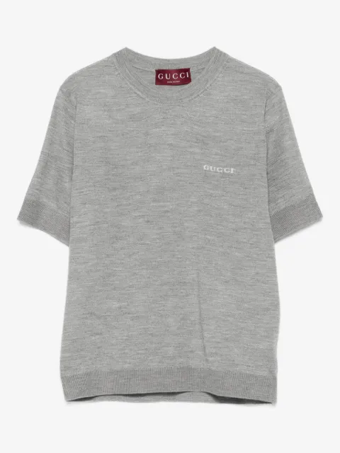 Gucci playera manga corta con logo bordado
