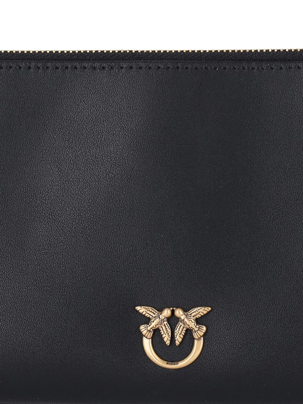 PINKO chain-strap zipped clutch bag Zwart