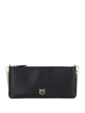 PINKO chain-strap zipped clutch bag - Black
