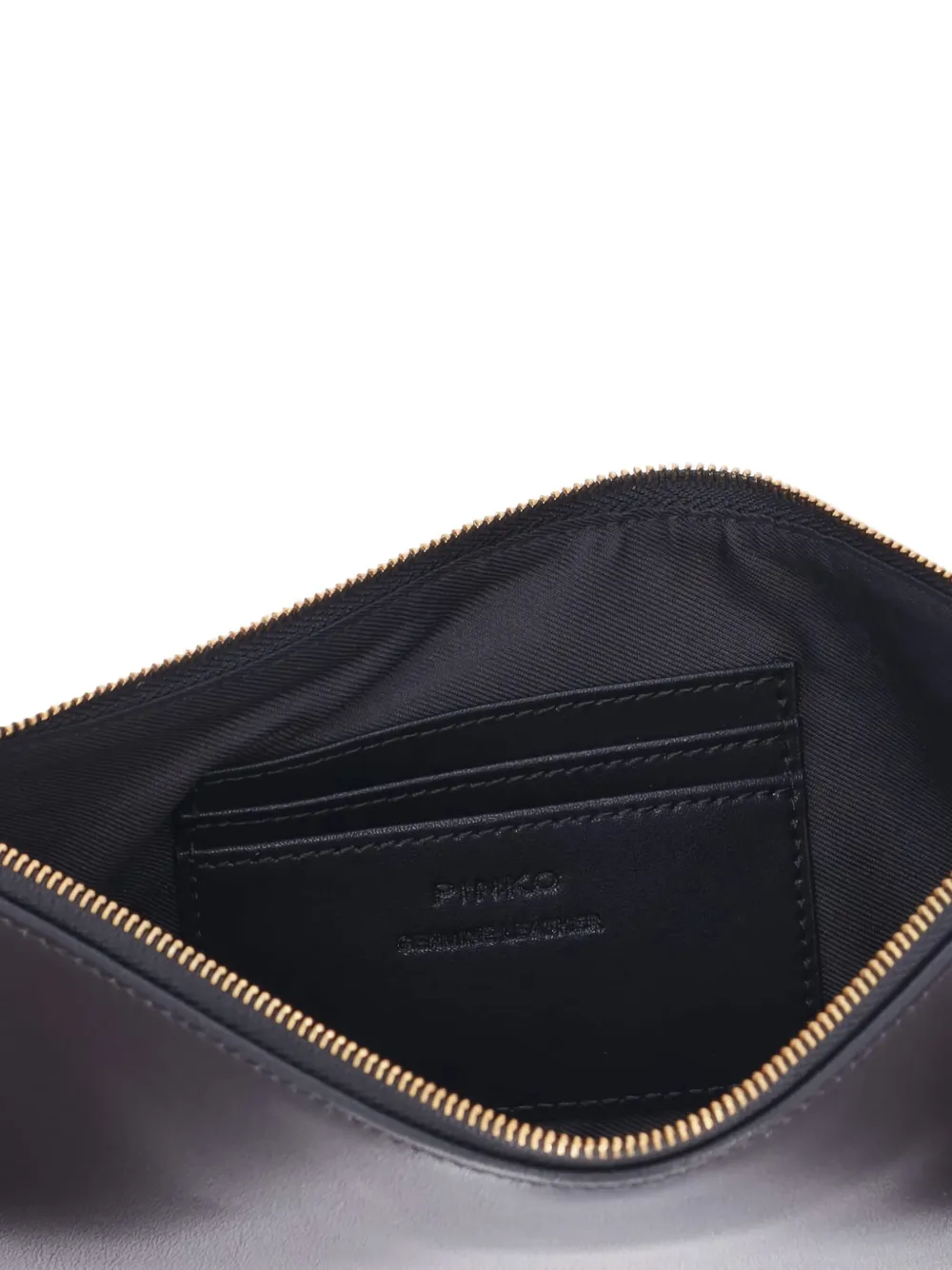 PINKO chain-strap zipped clutch bag Zwart