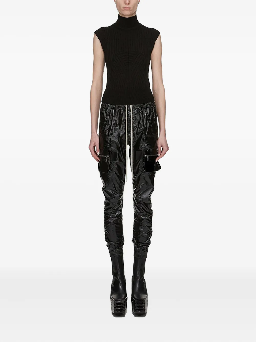 Rick Owens ribbed turtleneck sleeveless top | Vests & Tank Tops | Image 2